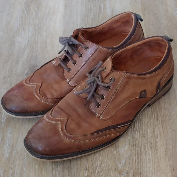 NEW Steve Madden Mens Wing Tip Oxfords Shoes Size 9 Brown Leather $135 Steve Madden | Shoes | Steve Madden Bisson Wingtip Oxford  main image 4